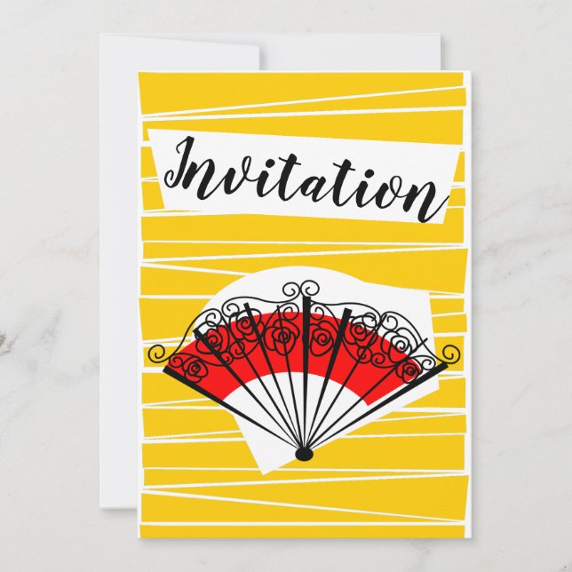 Invitation du ventilateur espagnol vertical (Devant)