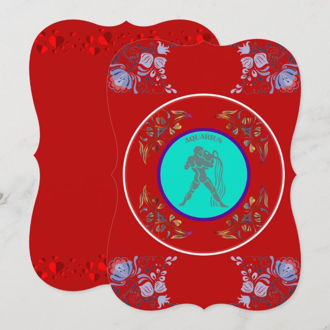 Invitation du Verseau (Devant / Derrière)