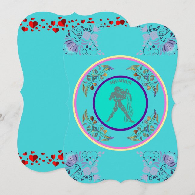 Invitation du Verseau (Devant / Derrière)