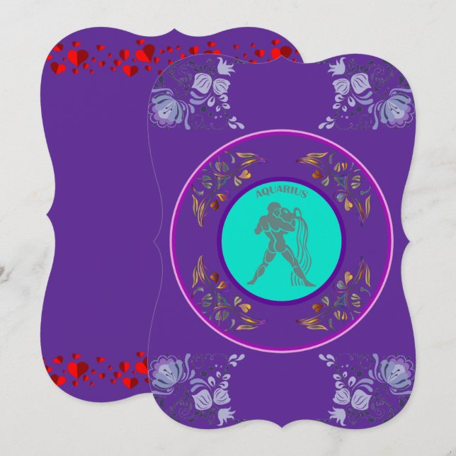 Invitation du Verseau (Devant / Derrière)