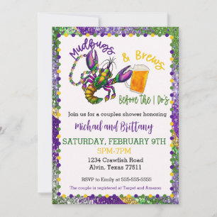 Invitation du Wedding shower Mardi Gras Crawfish