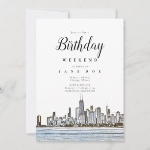 Invitation du week-end d'anniversaire de Chicago S