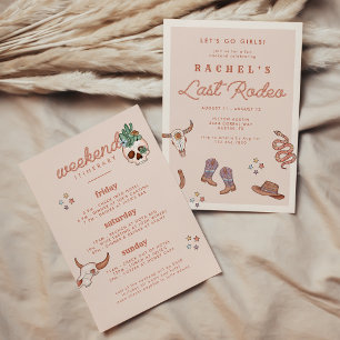 Invitation du week-end de Bachelorette Cowgirl du