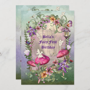Invitation du Woodland Fairy Forest Party