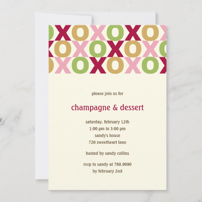 Invitation du XOXO Valentine's Party (Devant)