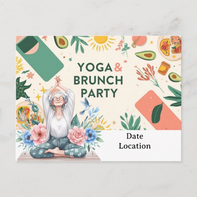 Invitation du Yoga et Brunch Party (Devant)