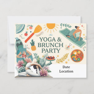Invitation du Yoga et Brunch Party