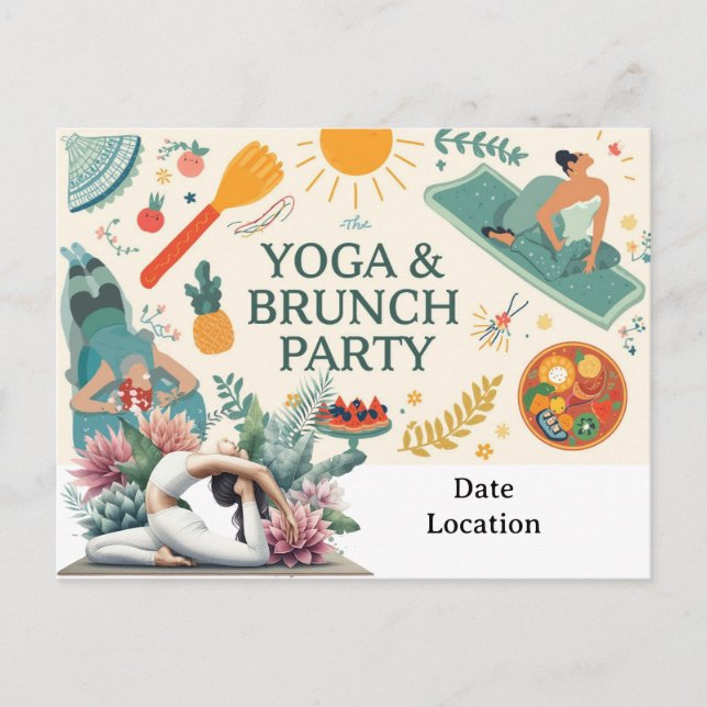 Invitation du Yoga et Brunch Party (Devant)