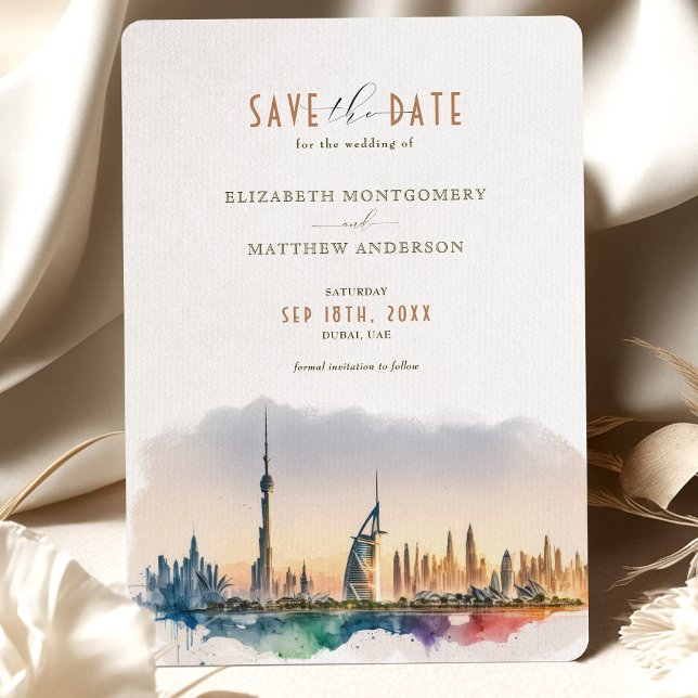 Invitation Dubaï EAU Enregistrer La Date Destination Invitati (Créateur téléchargé)