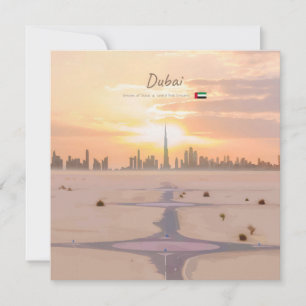 Invitation Dubaï, Émirats arabes unis - Burj Khalifa Désert S