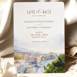 Invitation Dubrovnik Croatie Enregistrer la date Destination