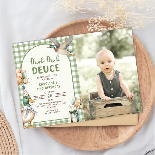 Invitation Duck Duck Deuce Balloon 2e anniversaire Photo