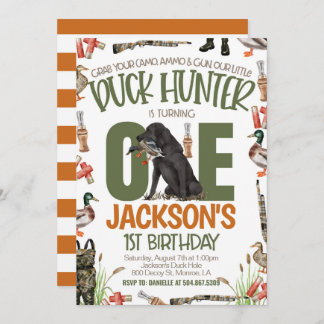 Invitation Duck Hunter First Birthday