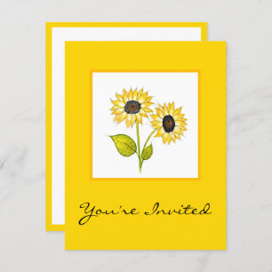 Invitation 'Duet de tournesol'