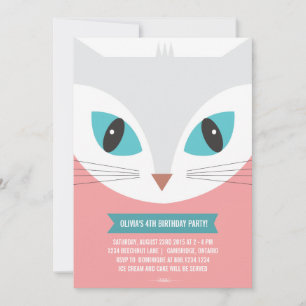 INVITATION D'UN ANNIVERSAIRE DE ENFANT DE LA CAT W