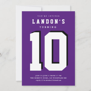 Invitation d'un anniversaire de enfant fanatique d