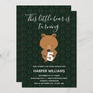 Invitation d'un Anniversaire de enfant rustique de