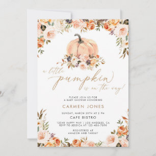 Invitation d'un Baby shower d'automne un peu Citro