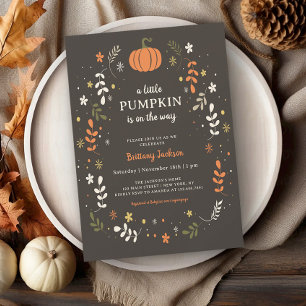 Invitation d'un Baby shower d'automne un peu Citro