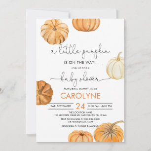Invitation d'un Baby shower d'automne un peu Citro