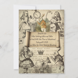 Invitation d'un Mariage au pays des merveilles