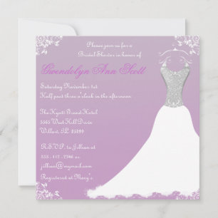 Invitation d'un Mariage de Fête de l'mariée rose