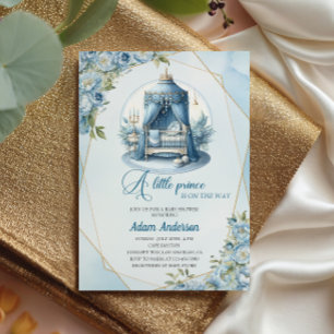 Invitation d'un petit Baby shower Prince - Royal B