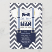 Invitation d'un petit Baby shower, vêtement de gar