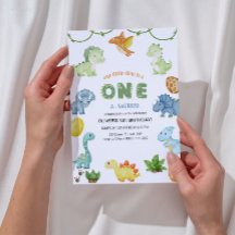 Invitation d'un saurus pour le premier anniversair