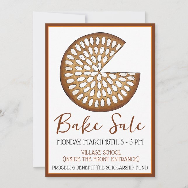 Invitation Dundee Cake Scotland Scotland Food Bake Sale (Devant)