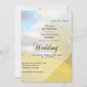 Invitation *~* Dune de sable Pastel Beach Grass Mariage