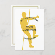 Invitation d'une Escalade de rock personnalisable