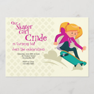 Invitation d'une fille de patinage