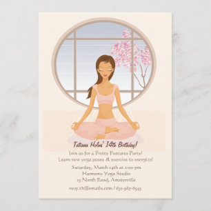 Invitation d'une fille de Yoga