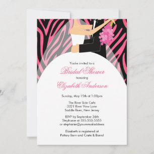 Invitation d'une mariée de douche nuptiale Pink Ze