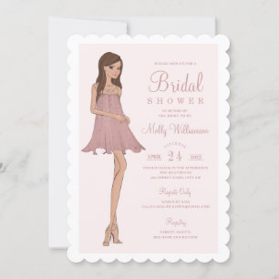 Invitation d'une mariée de mode