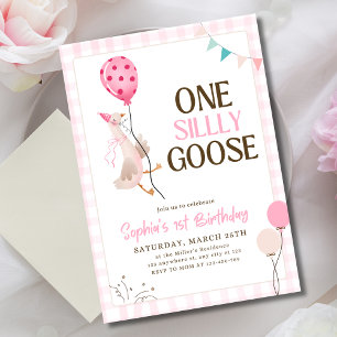 Invitation d'une oie sotte, 1er anniversaire fille