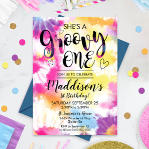 Invitation d'une partie super Hippy Tie Dye