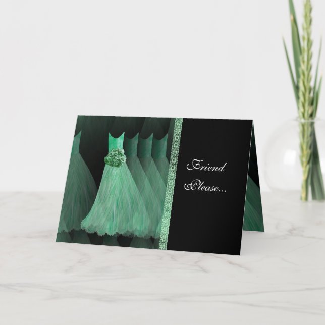 Invitation d'une servante d'accueil personnalisée  (Devant)