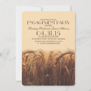 invitation d'une soirée d'engagement pour le blé r