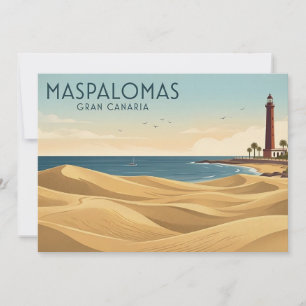 Invitation Dunes de Maspalomas vintage - Minimaliste Gran Can
