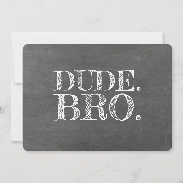 Invitation Duo Bro Funny Groomsman ou Best Man (Devant)