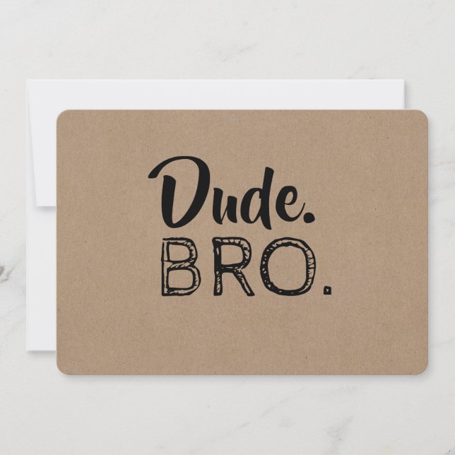 Invitation Duo Bro Funny Groomsman ou Best Man (Devant)