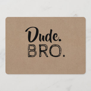 Invitation Duo Bro Funny Groomsman ou Best Man