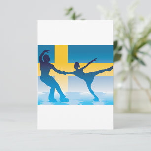 Invitation Duo de patinage sur glace suédois Silhouette