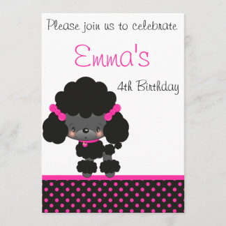 Invitation Dupe l'invitation d'anniversaire de caniche