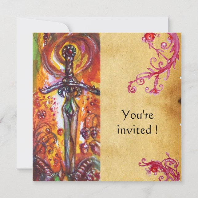 INVITATION DURENDAL, ÉPÉE ROMANTIQUE ET L'ANGE (Devant)