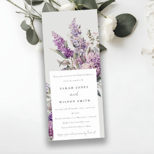Invitation Dusky Lilac Green Cottage Floral Couples Douche