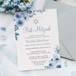 Invitation Dusty Blue Bohemian Floral Bat mitzvah<br><div class="desc">Invitation de Bat mitzvah Floral Bleu Dusty. Pour plus de personnalisation,  cliquez sur le lien "customiser plus" et utilisez notre outil de conception pour modifier ce modèle. Si vous avez besoin d'aide ou d'articles correspondants,  veuillez me contacter.</div>