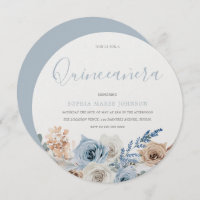 Dusty Blue Boho Pear Shimmer Quinceanera Party